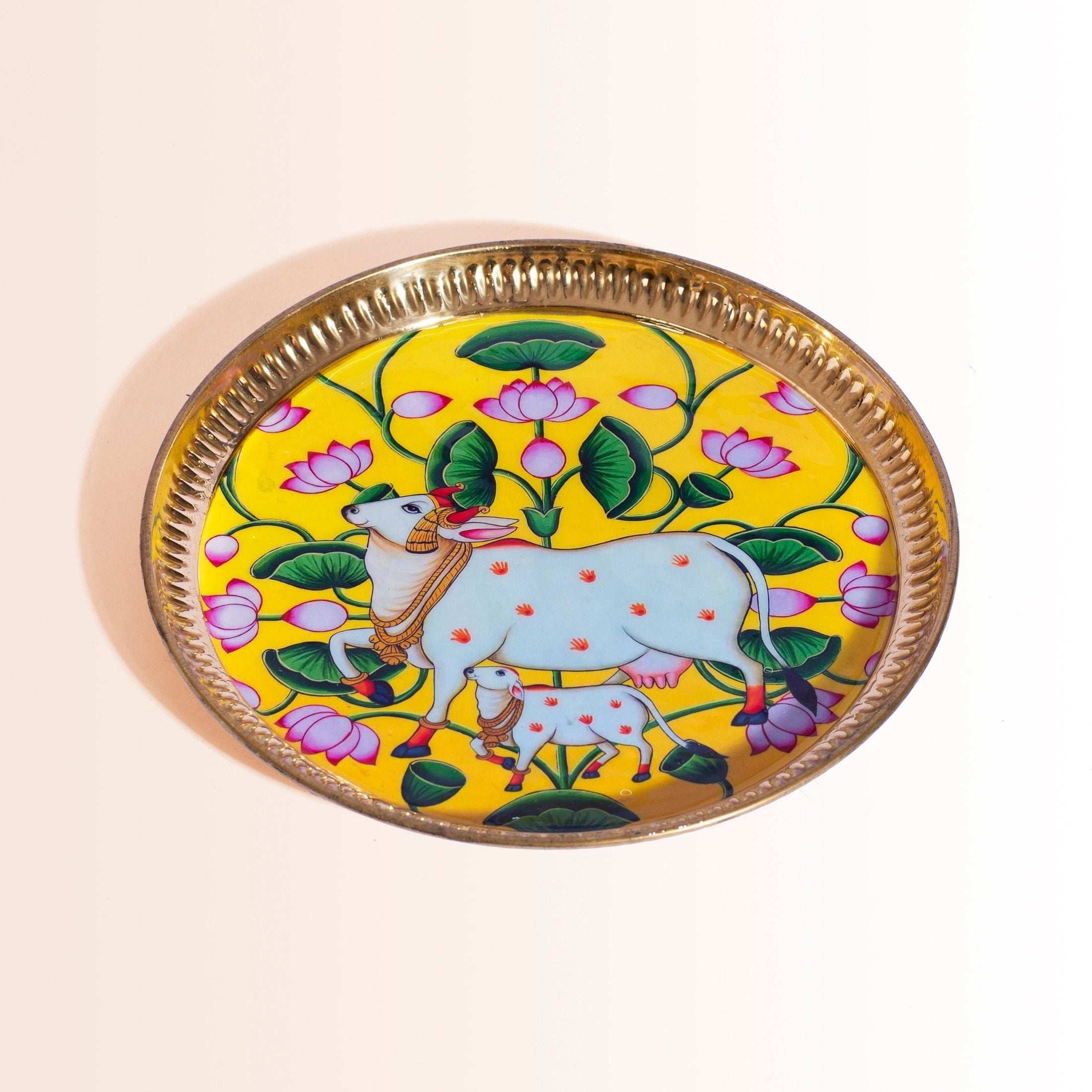 Complete Diwali Puja Thali Gift with Sacred Cow (Kamadhenu)