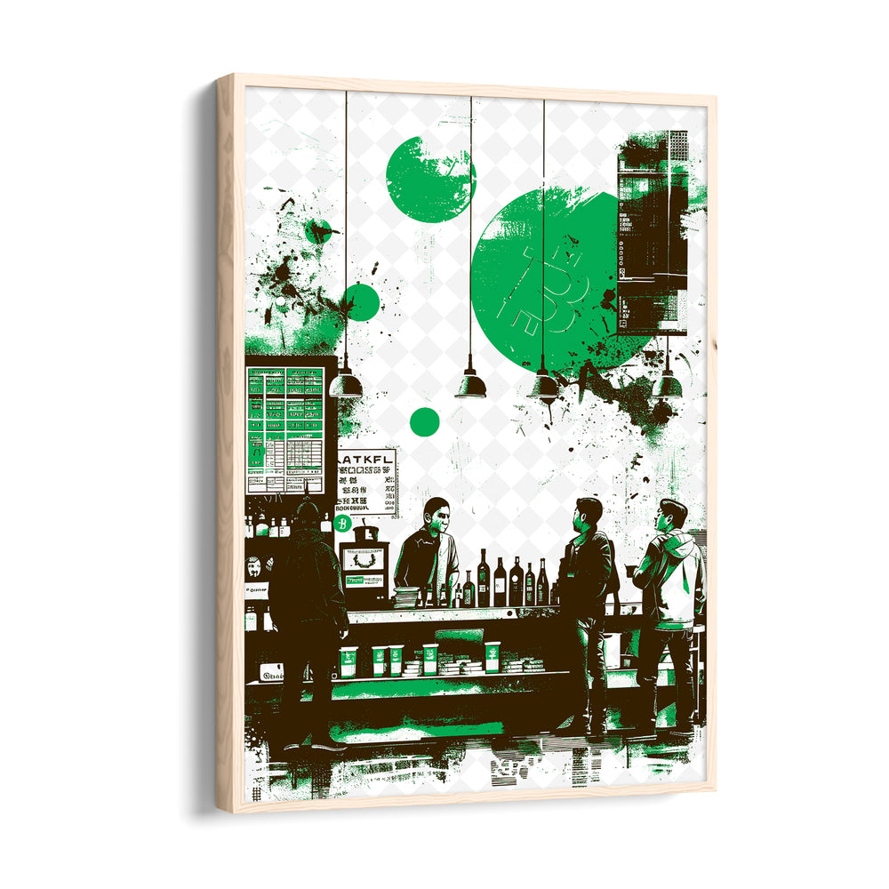 Urban Coffee Exchange - Food & Bar Wall Art - Pillow Fights