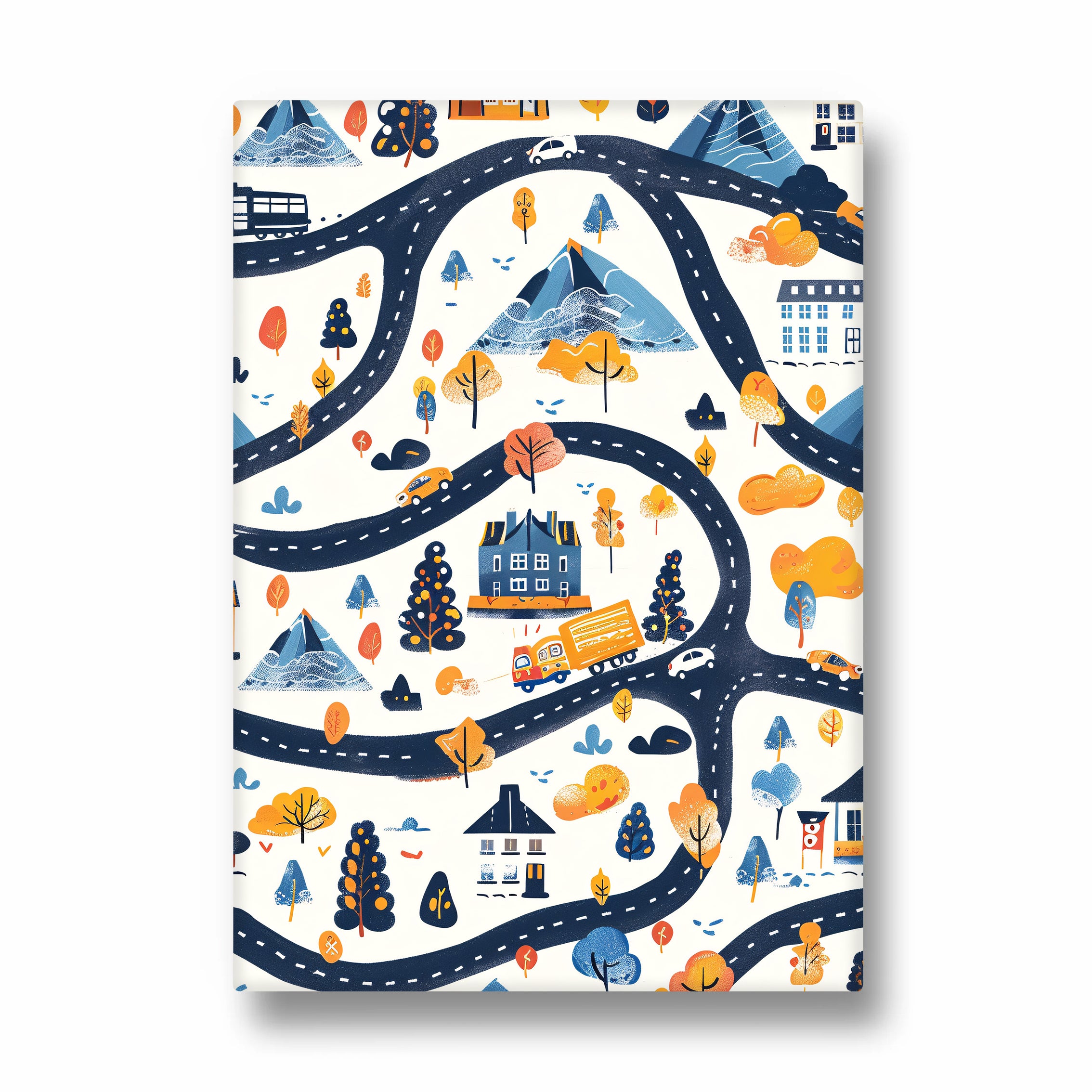 Whimsical Journey Trails - street map wall art