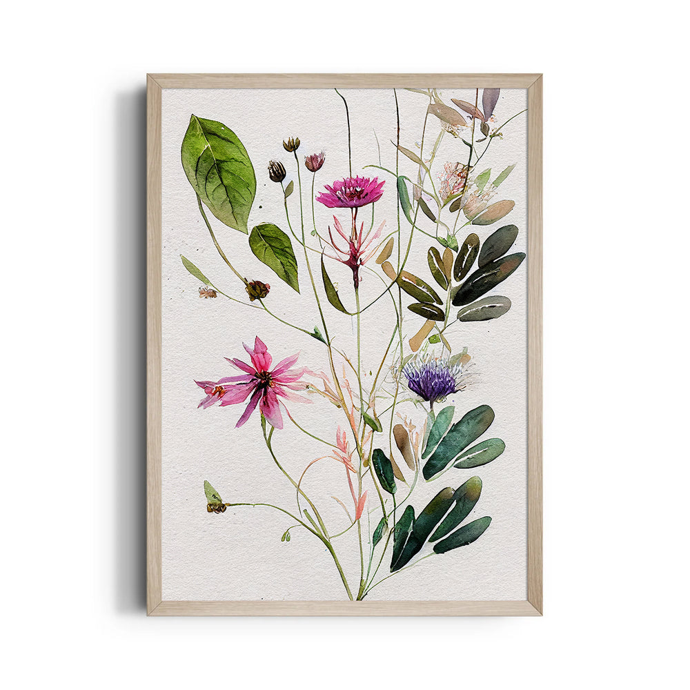Wildflower Botanical Study - Botanical Wall Art