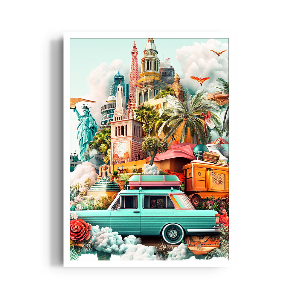 World Explorer Road Trip - Travel Wall Art