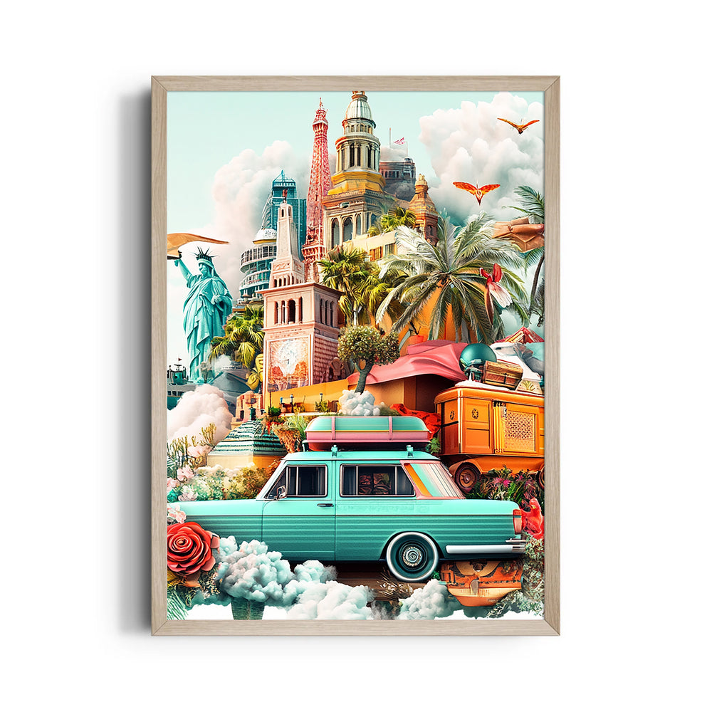 World Explorer Road Trip - Travel Wall Art