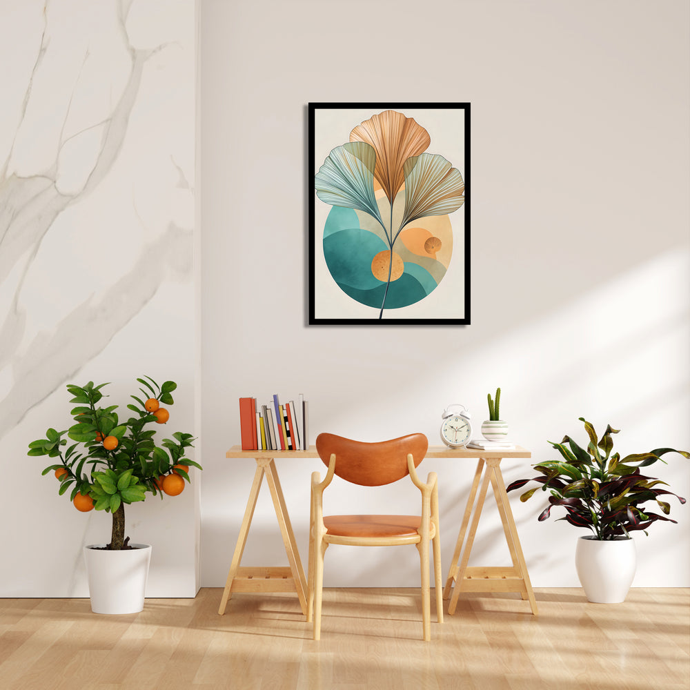 Boho Ginkgo Botanical Abstract – Boho Modern Wall Art