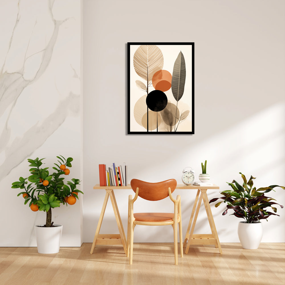 Boho Abstract Botanical Layers – Boho Modern Wall Art