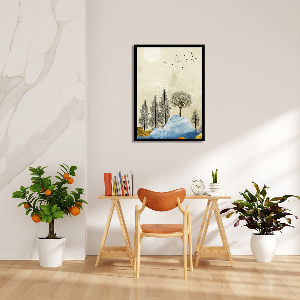 Whispering Winter Grove – Landscape Modern Wall Art - Pillow Fights