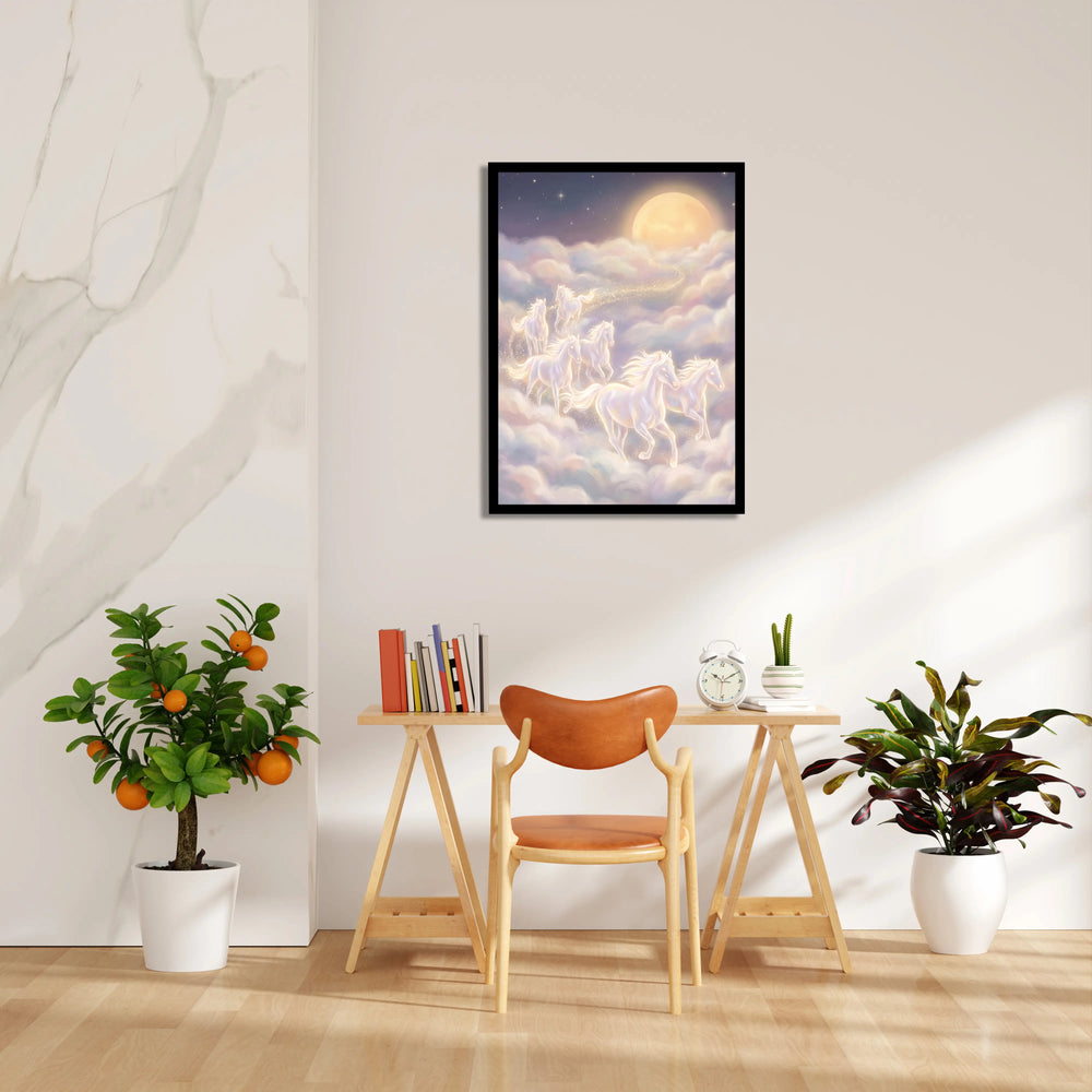 Celestial Lunar Path — 7 Horses Vastu Art