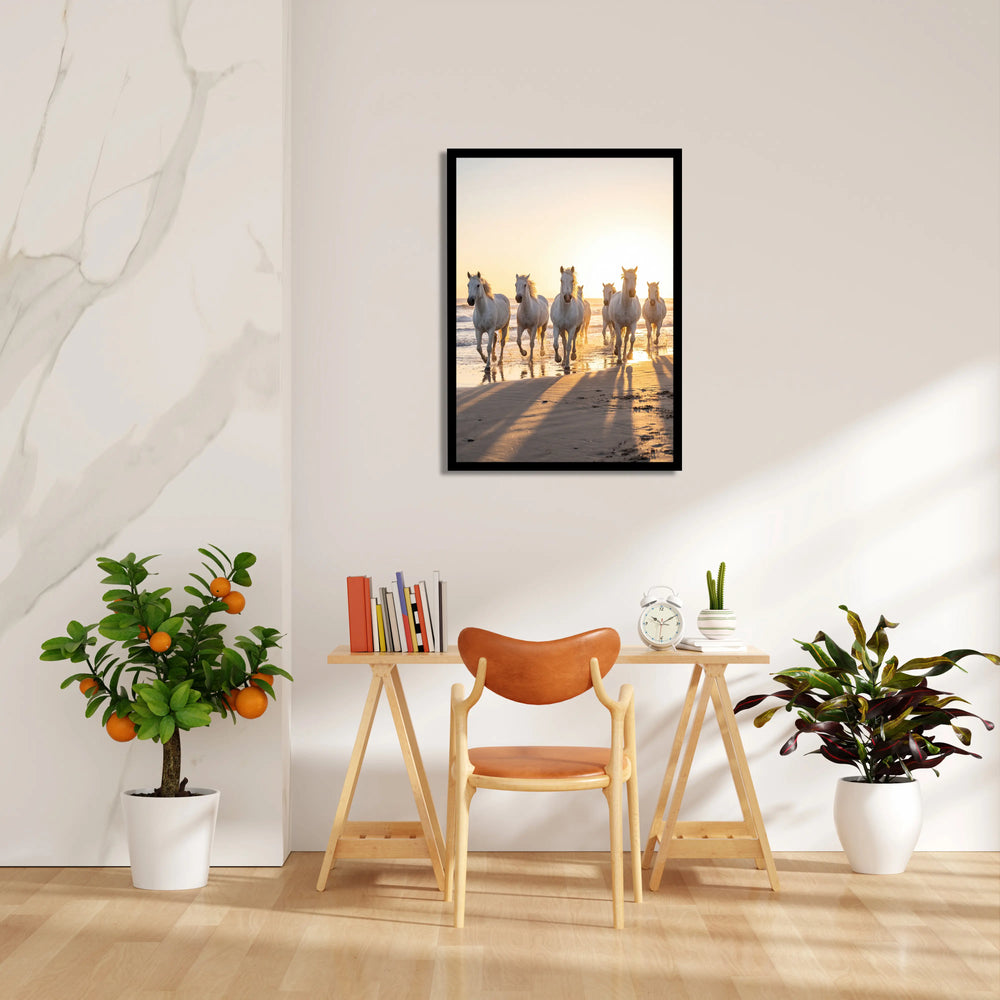 Luminous Tide Run - 7 Horses Wall Art