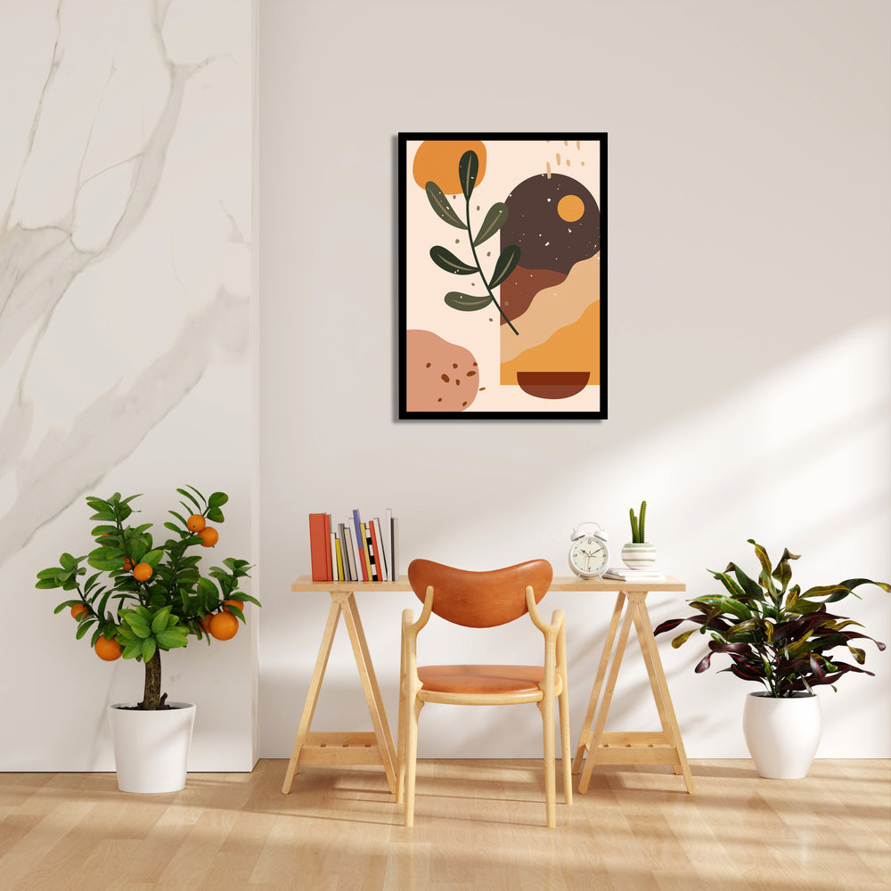 Desert Sun Botanical Harmony - Abstract Modern Art