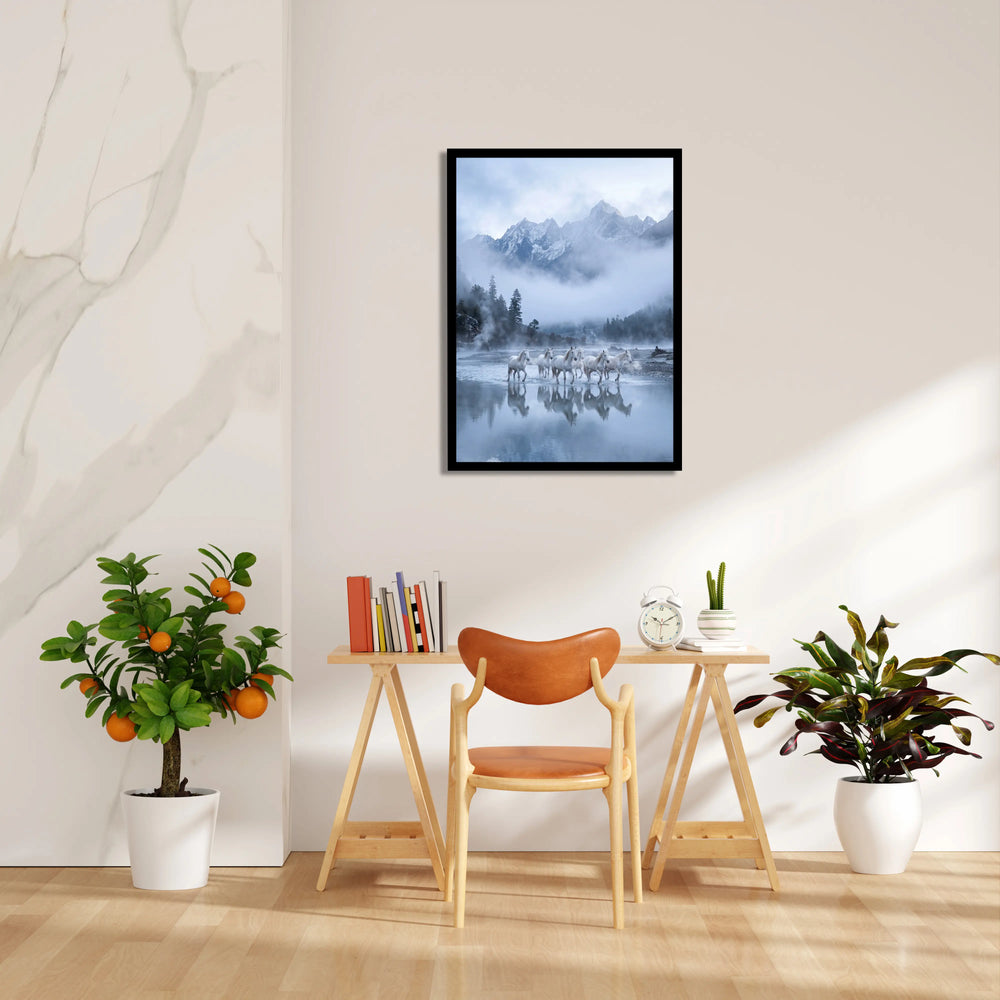 Mystic Summit Flow — 7 Horses Vastu Art
