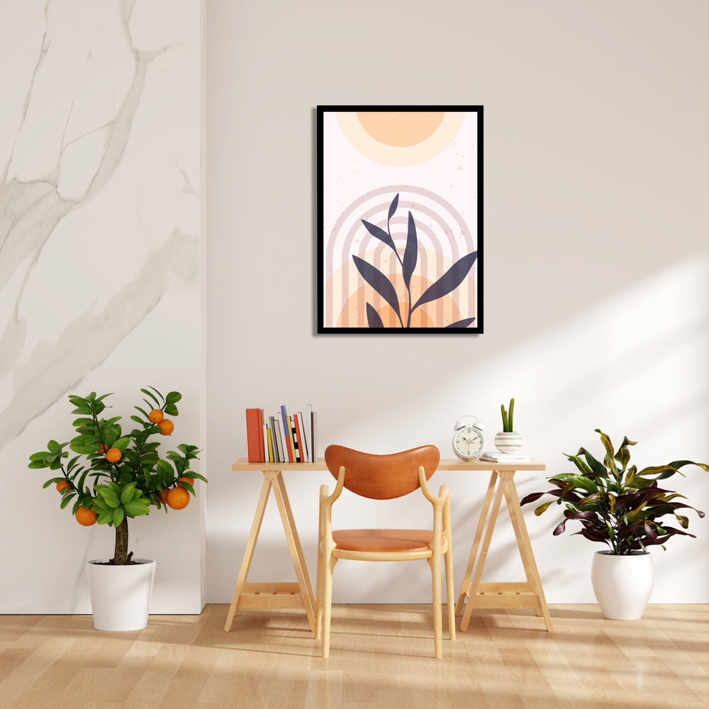 Boho Rainbow Botanical Silhouette – Boho Modern Wall Art