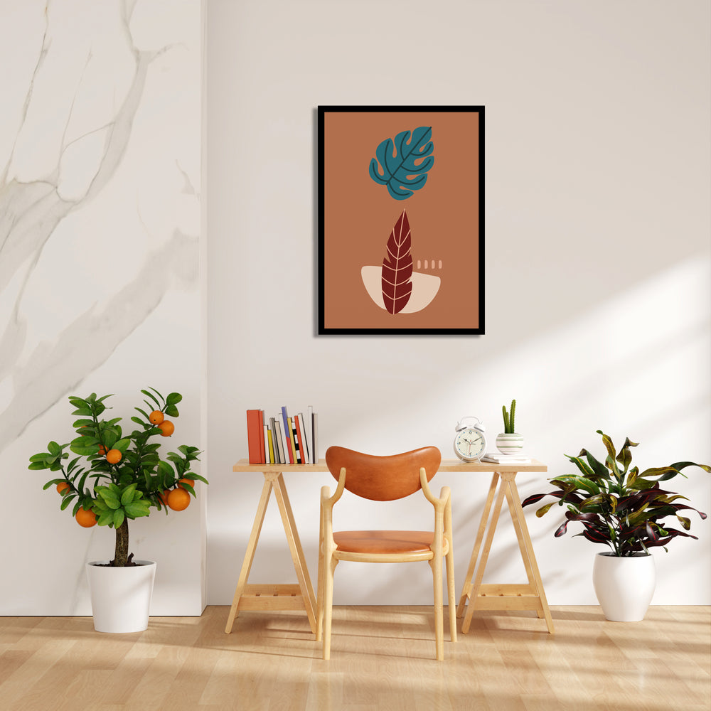 Minimal Boho Tropical Leaves – Boho Modern Wall Art