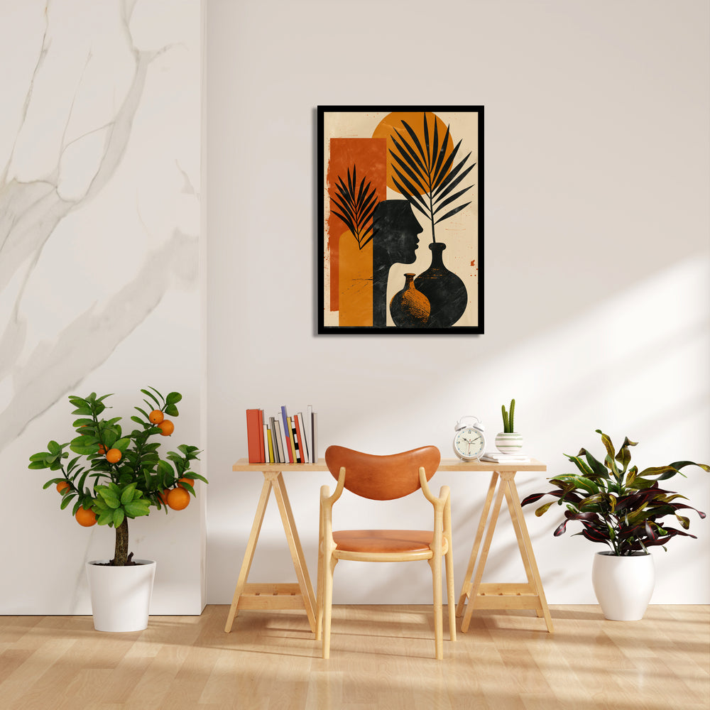 Sunset Muse Silhouette - Abstract Modern Art