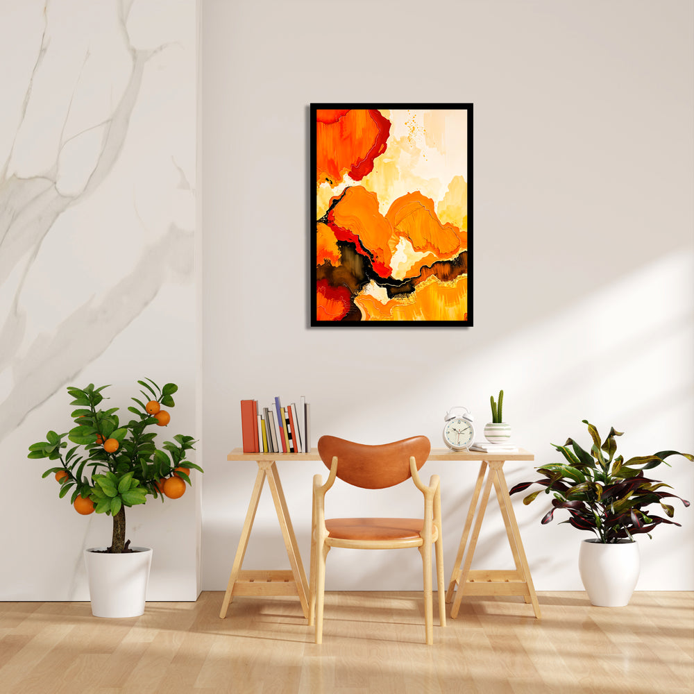 Solar Ember Confluence - Abstract Modern Art