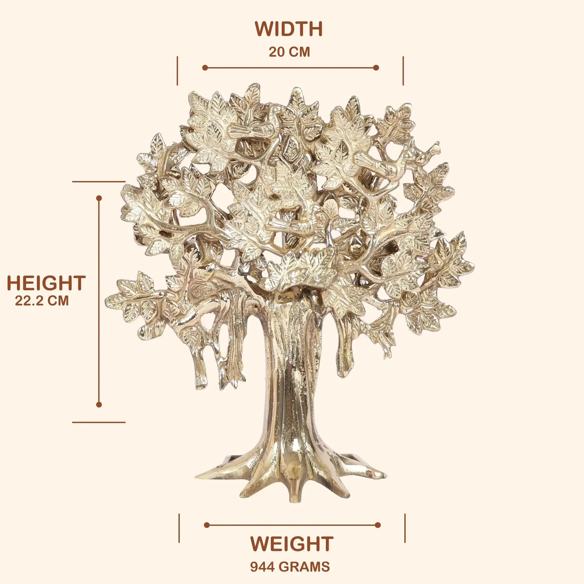 Majestic Brass Kalpavriksha (Tree of Life) | For Vastu, Good Fortune & Gifting