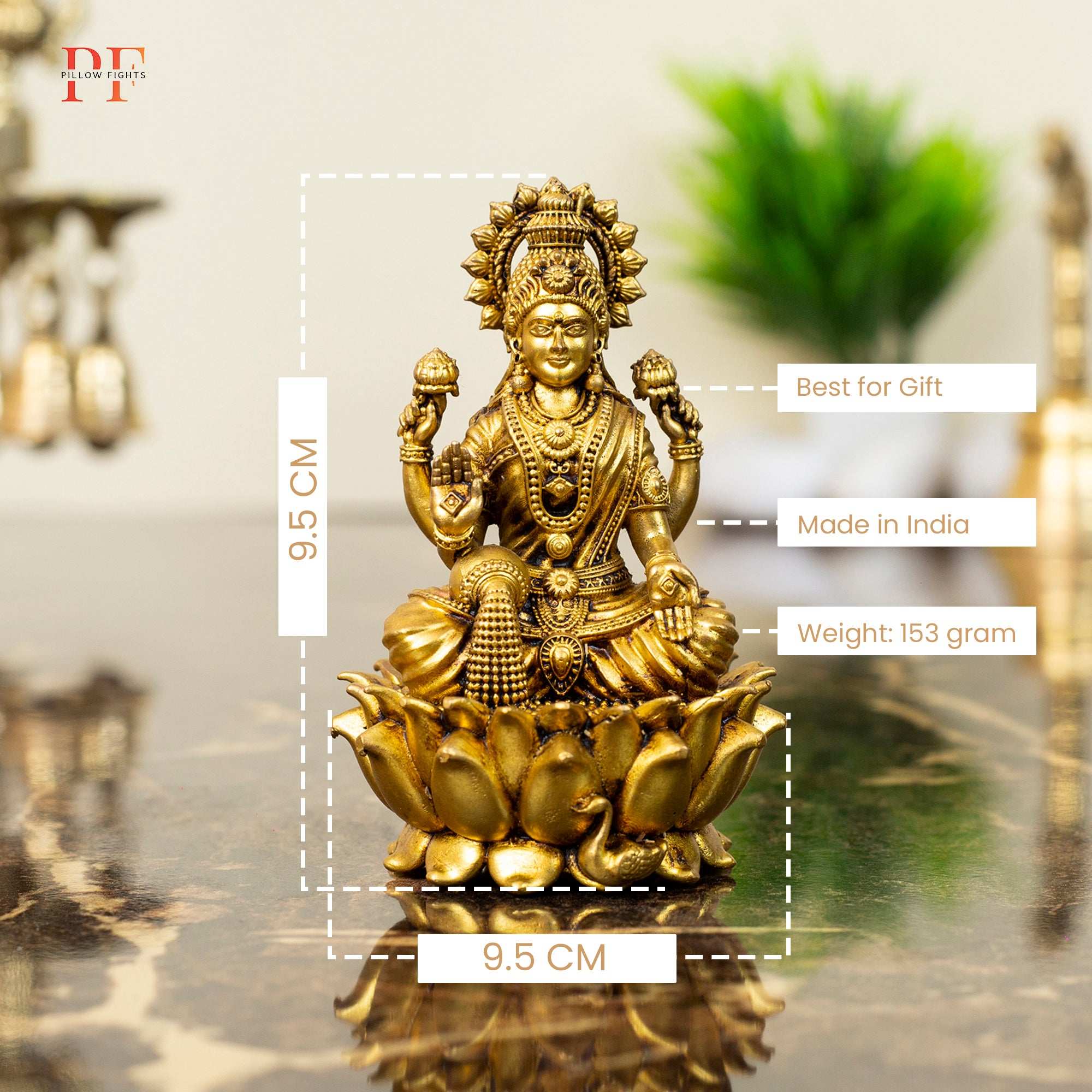 Exquisite Handcrafted Brass Goddess Laxmi Idol