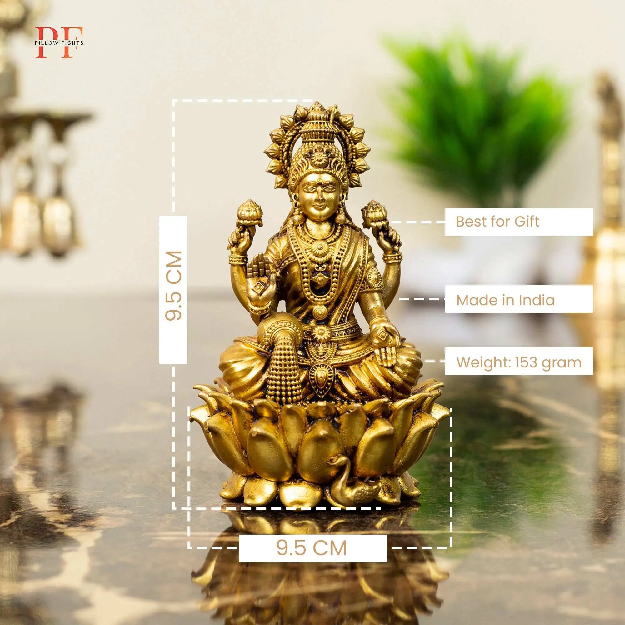 Exquisite Handcrafted Brass Goddess Laxmi Idol