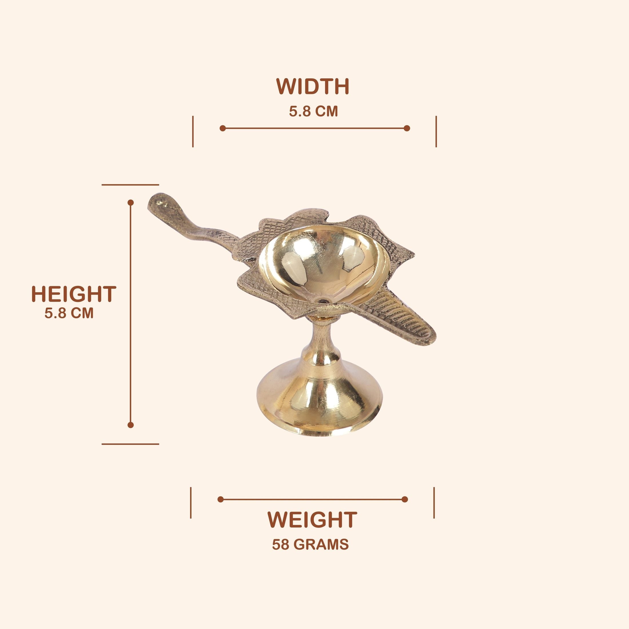 Symbolic Brass Shankha (Conch) Diya | "Mahabharat Aarti" for Diwali & Puja