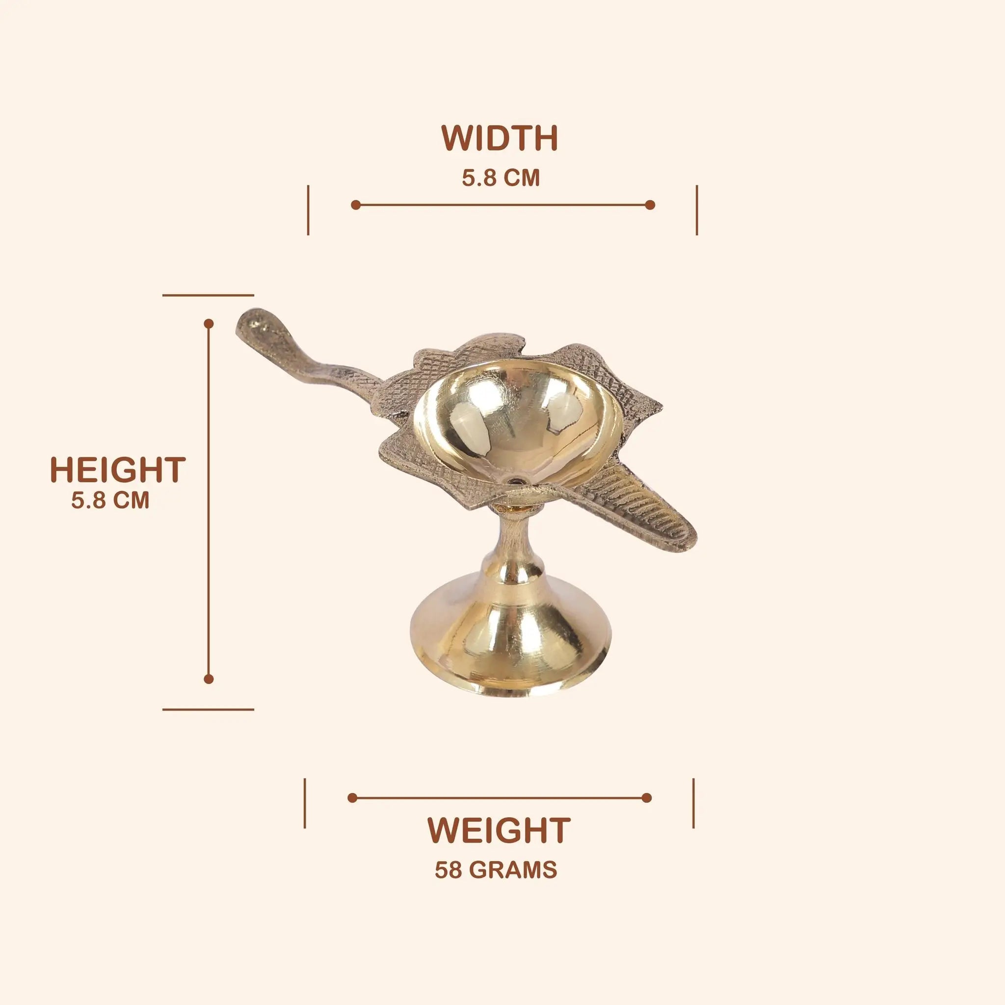 Symbolic Brass Shankha (Conch) Diya | "Mahabharat Aarti" for Diwali & Puja