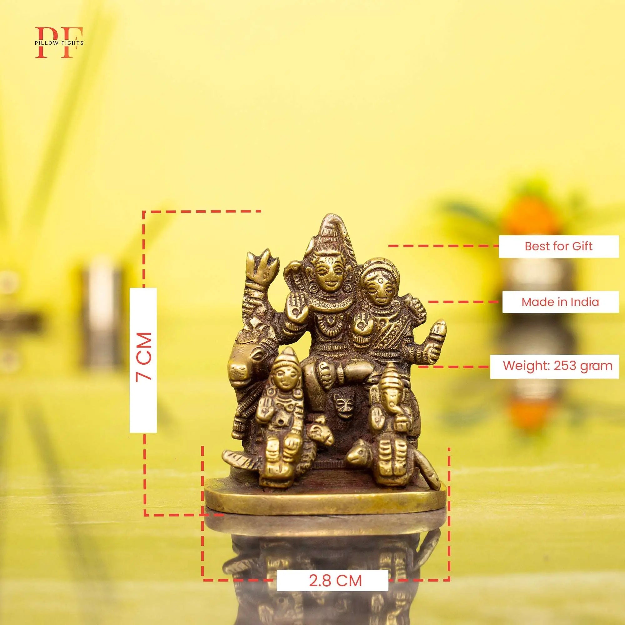 Harmonious Brass Shiv Parivar Idol | For Family Unity