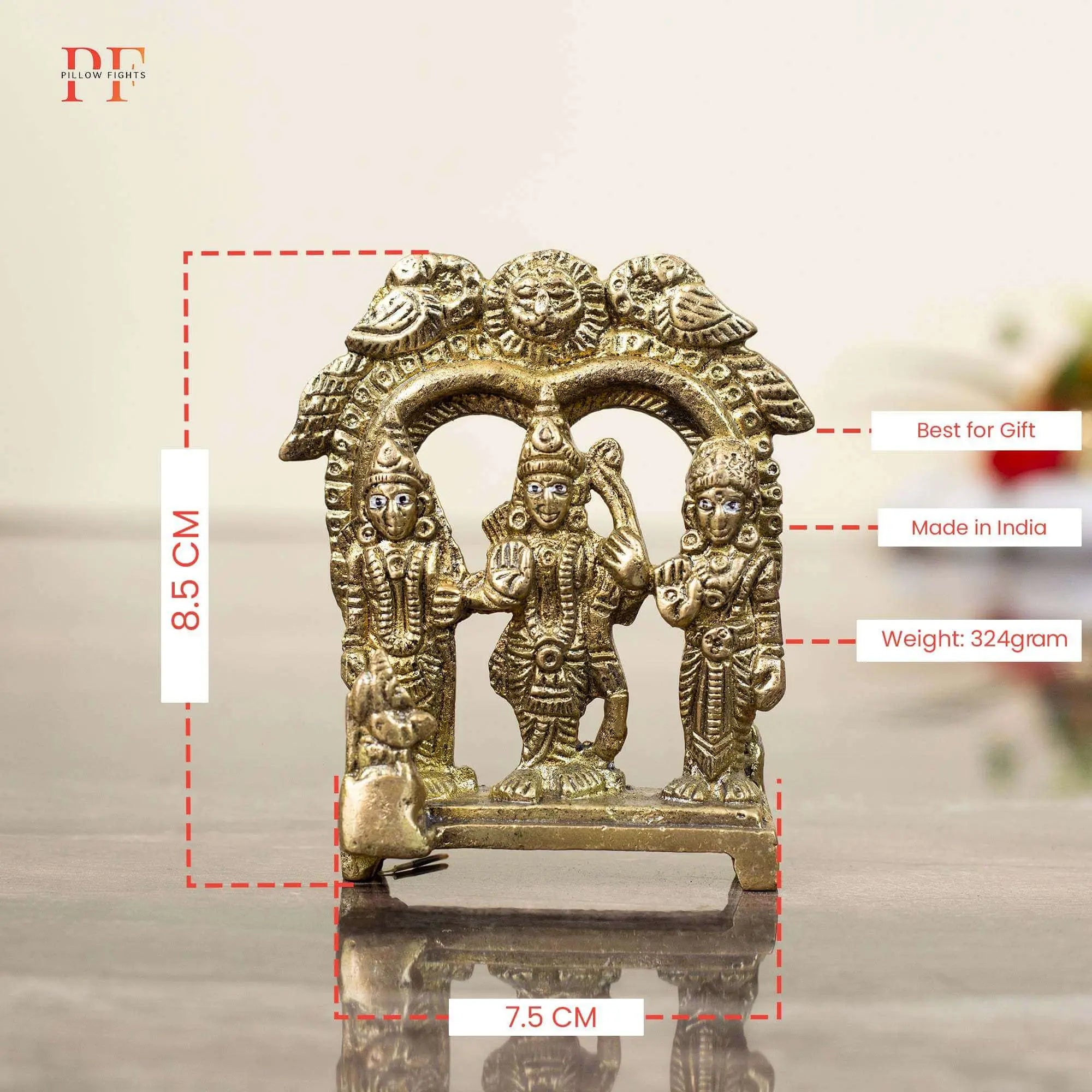 Auspicious Brass Ram Darbar Idol