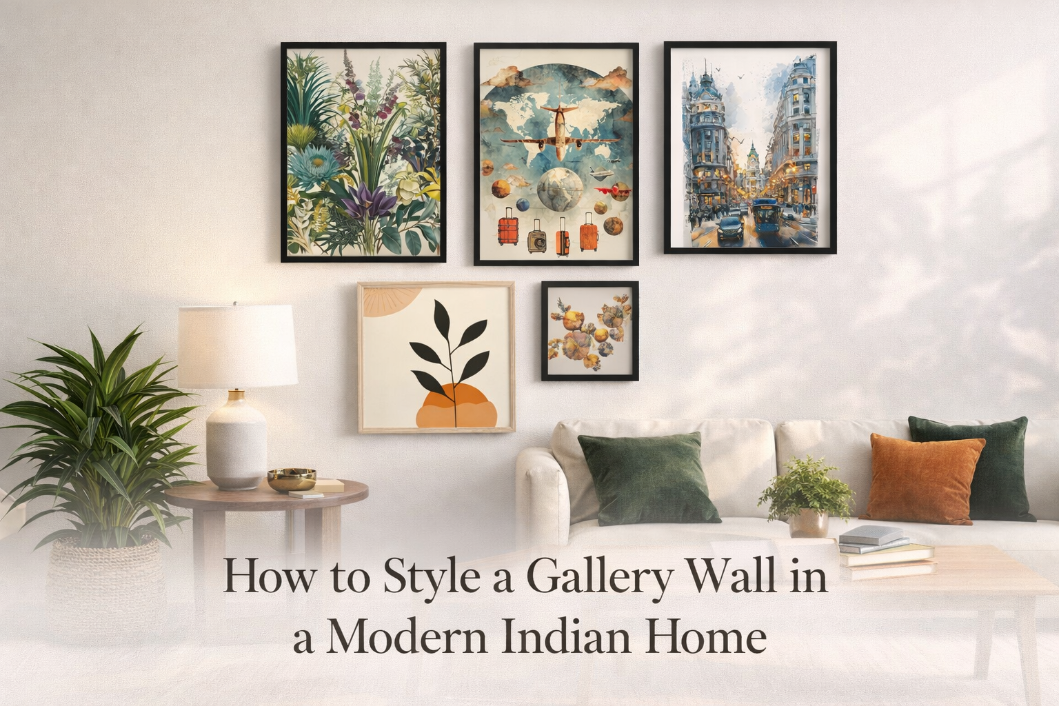 How to Style a Gallery Wall in a Modern Indian Home — A Room-by-Room Guide - Pillow Fights