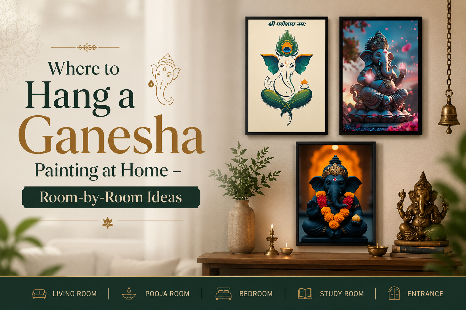 Where to Hang a Ganesha Painting at Home - Room-by-Room Ideas