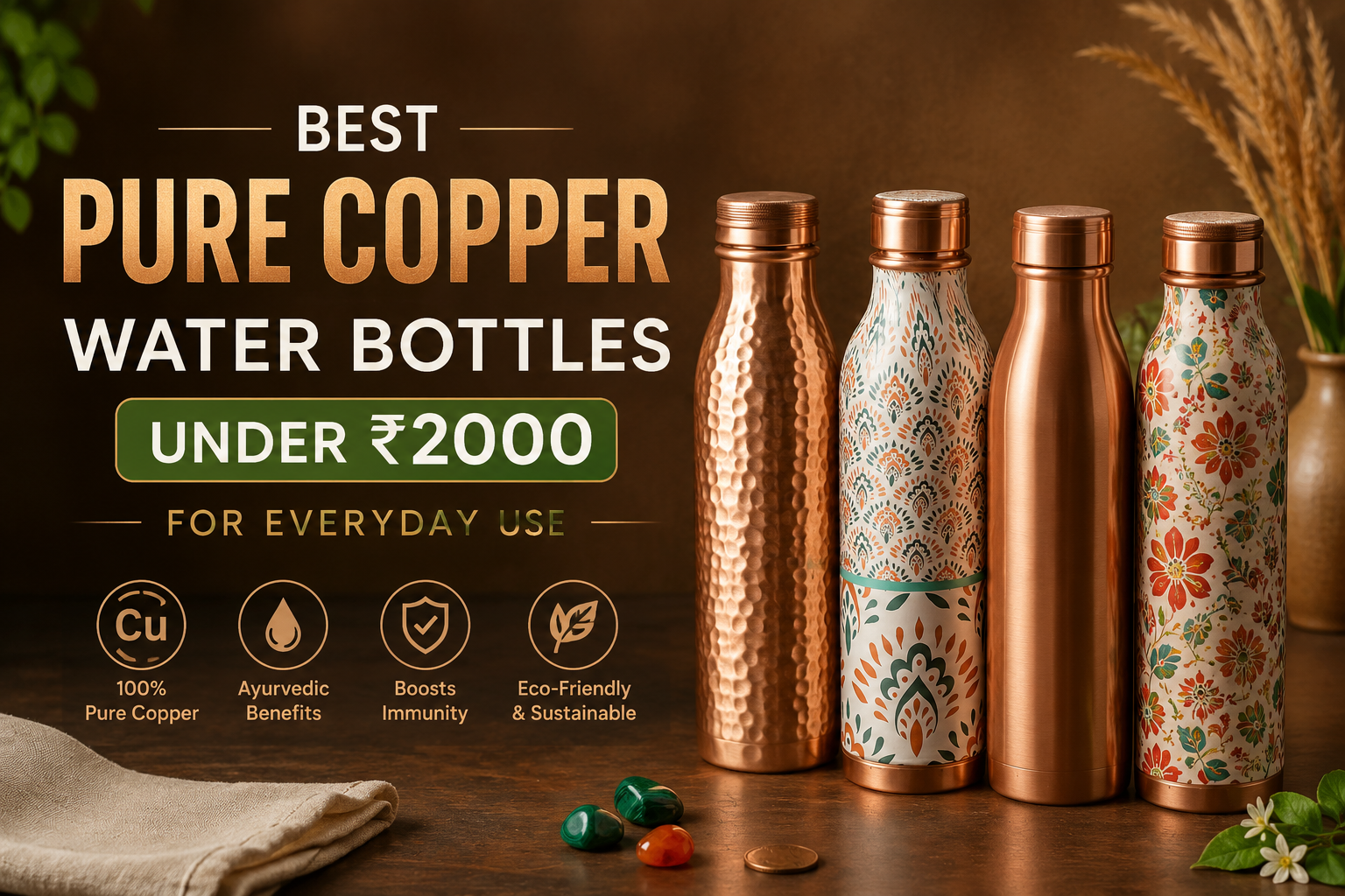 Best Pure Copper Water Bottles Under ₹2000 for Everyday Use