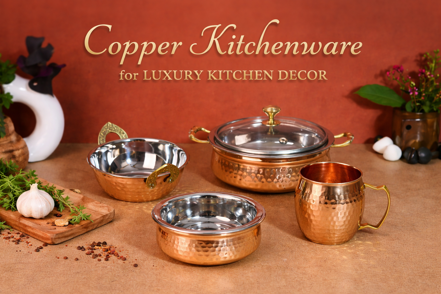 Copper Kitchenware for Luxury Kitchen Decor - Pillow Fights