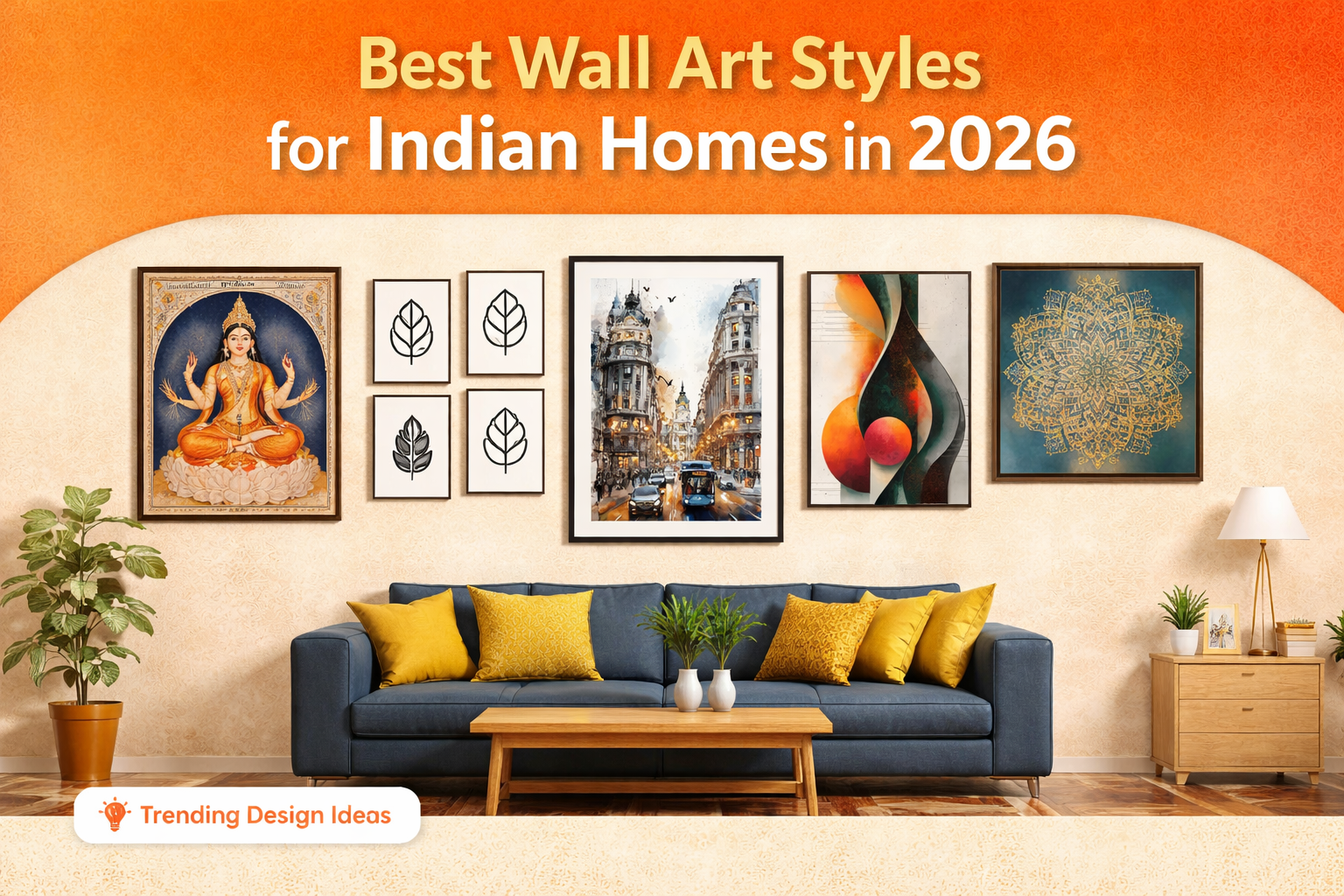 Best Wall Art Styles for Indian Homes in 2026 - Pillow Fights