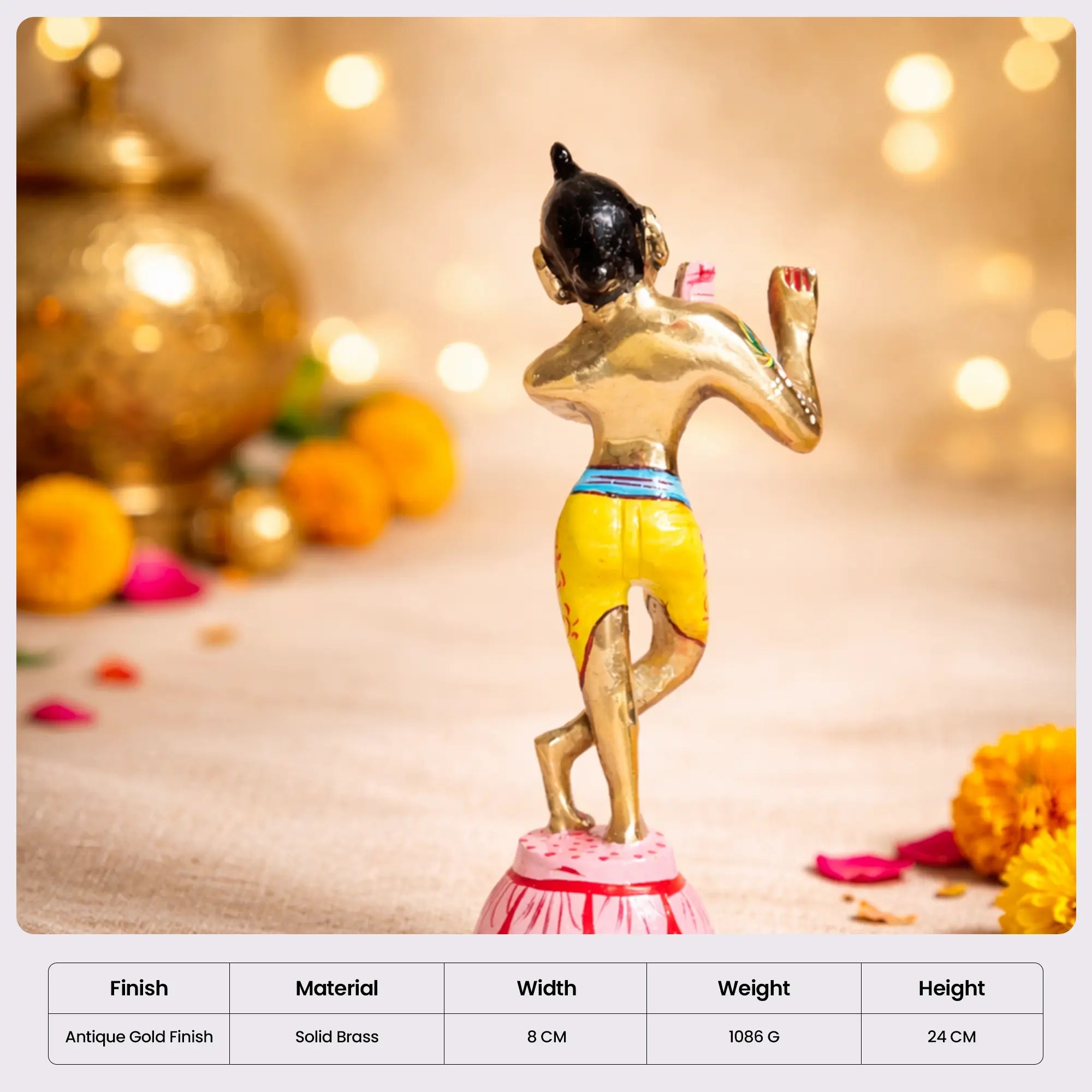 Divine Radha Krishna Eternal Love Brass Combo
