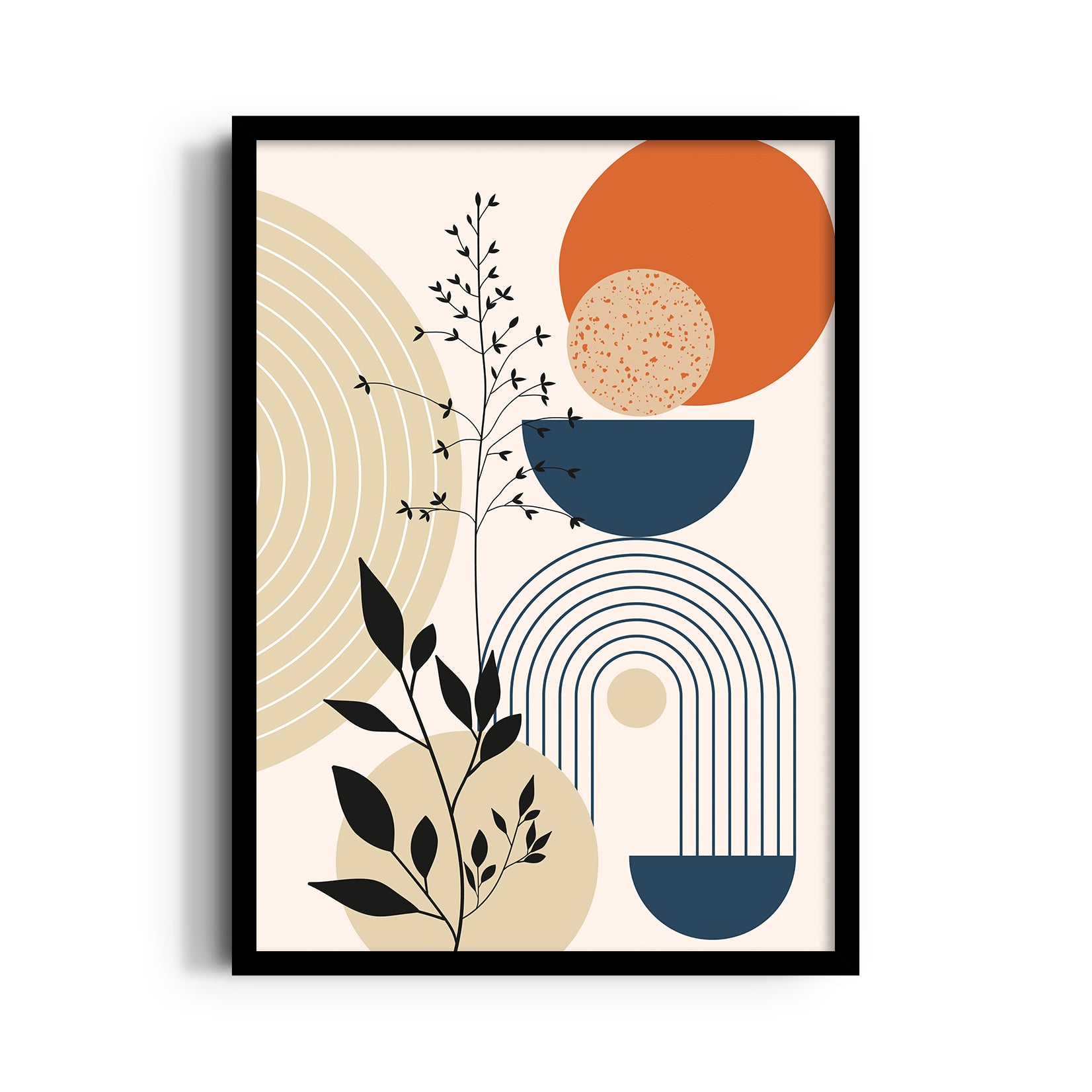 Abstract Boho Botanical Geometry ??? Boho Modern Wall Art