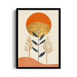 Boho Sunset Botanical Scene ??? Boho Modern Wall Art