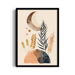 Boho Lunar Botanical Landscape - Boho Modern Wall Art