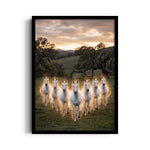 Divine Meadow Surge — 7 Horses Vastu Art