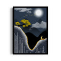 Moonlit Golden Valley – Landscape Modern Wall Art