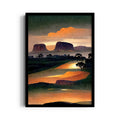 Amber Mesa Sunset – Landscape Modern Wall Art