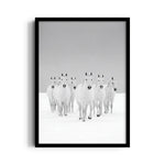 Arctic Frost Gallop — 7 Horses Vastu Art