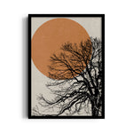 Amber Sun Bare Tree – Landscape Modern Wall Art