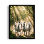 Enchanted Forest Gallop — 7 Horses Vastu Art