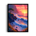 Crimson Tide Coastal Sunset - Landscape Modern Wall Art