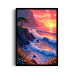 Crimson Tide Coastal Sunset - Landscape Modern Wall Art