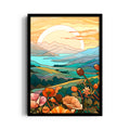Sunrise Blossom Valley - Landscape Modern Wall Art