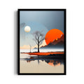 Twin Suns Silent Lake - Landscape Modern Wall Art