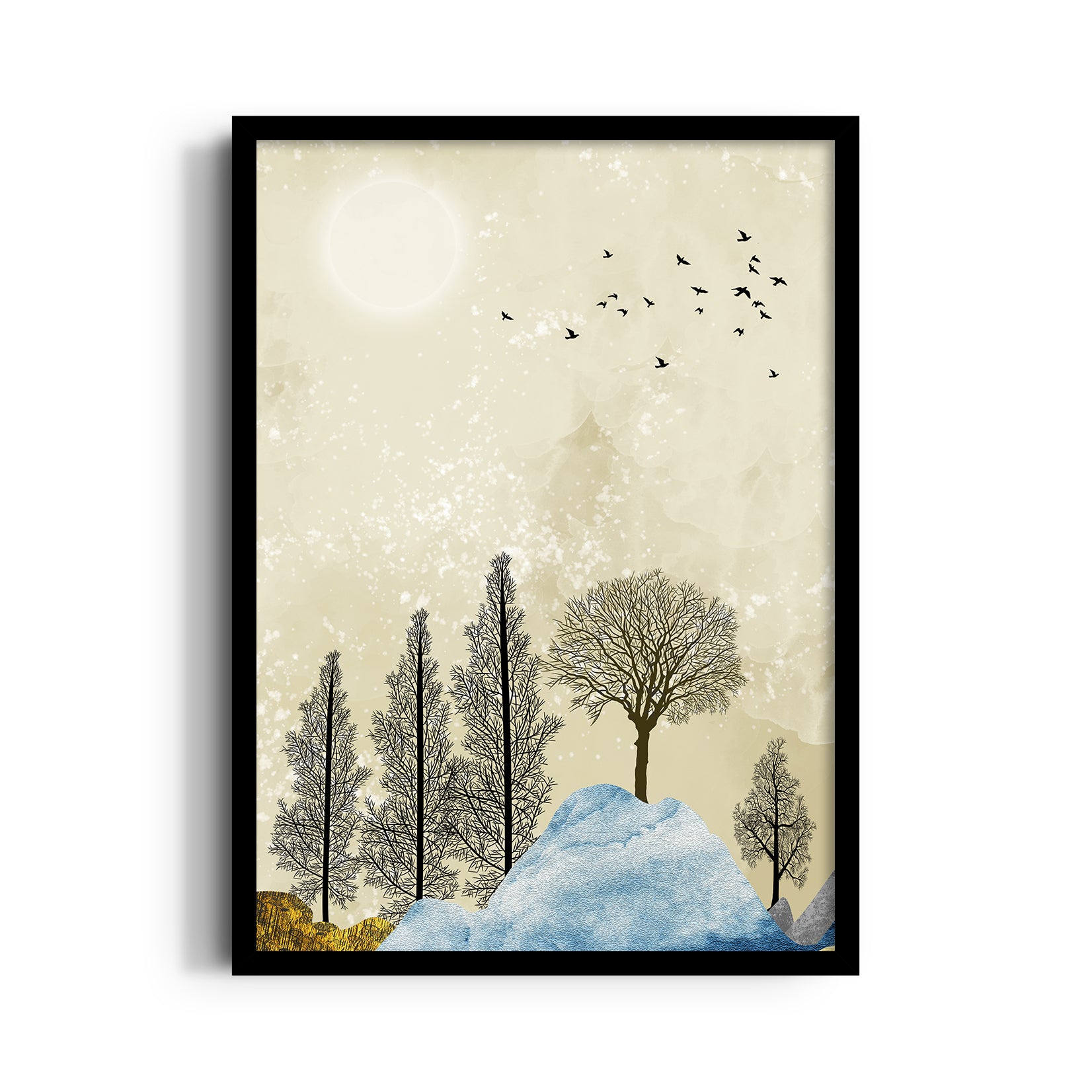 Whispering Winter Grove - Landscape Modern Wall Art