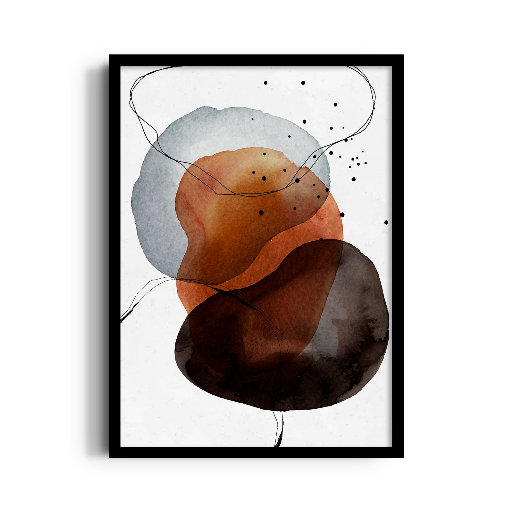 Terracotta Eclipse Balance - Abstract Modern Art