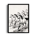 Zen Brushwork Gallop — 7 Horses Vastu Art