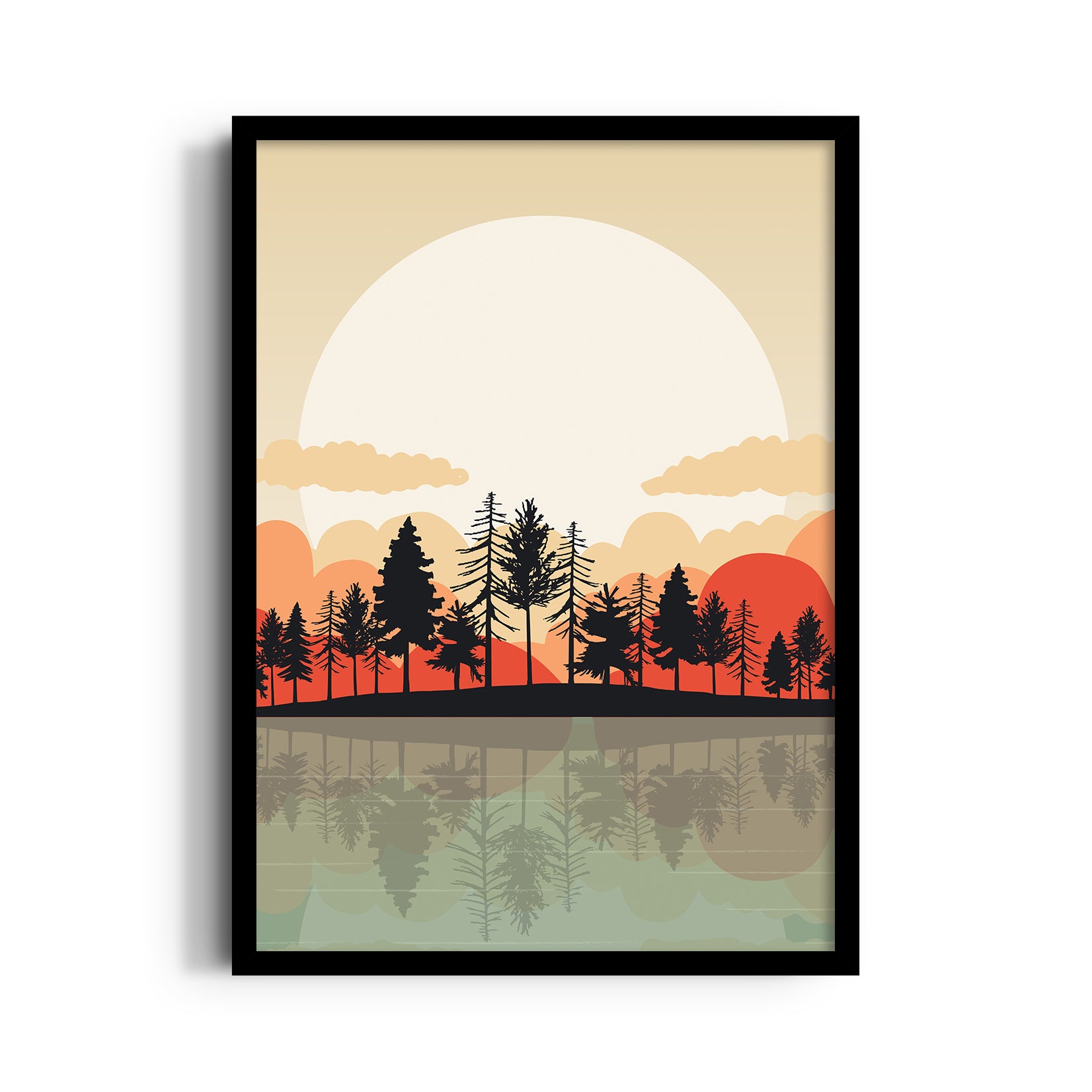 Sunset Pine Horizon - Landscape Modern Wall Art