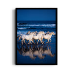Cobalt Wave Gallop - 7 Horses Wall Art