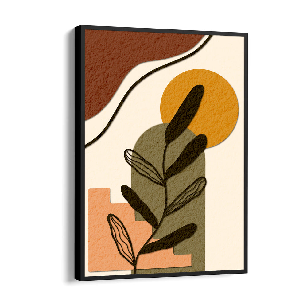 Textured Abstract Botanical Arch - Boho Modern Wall Art