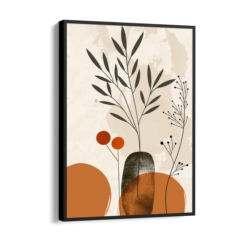 Boho Minimal Botanical Vase – Boho Modern Wall Art